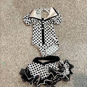 Polka Dot Kids Costume Set - Black and White